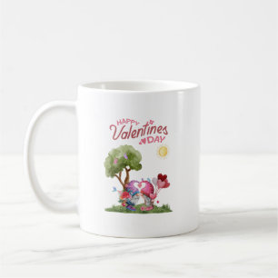 Valentine's Day Watercolor Gnome Couple Coffee Mug