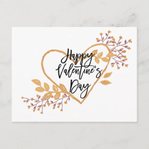 Valentine's Day Watercolor Postcard