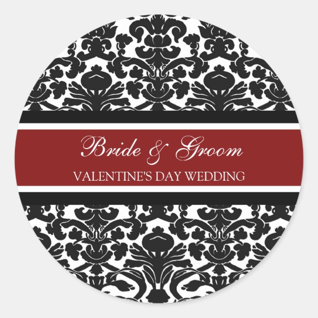 Valentine's Day Wedding Bride Groom Envelope Seals (Front)