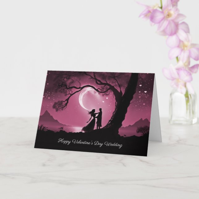 Valentine's Day Wedding Congratulations Card (Orchid)