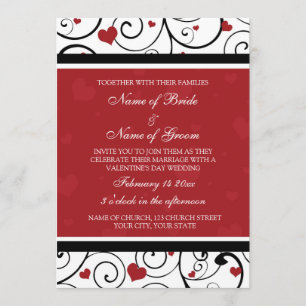 Valentine's Day Wedding Invitation Cards