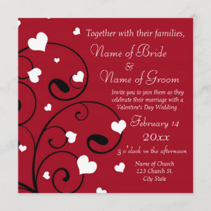 Valentine's Day Wedding Invitation Photo Cards