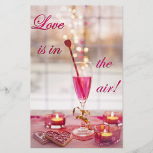 Valentine's Day Wedding Love Champagne Stationery