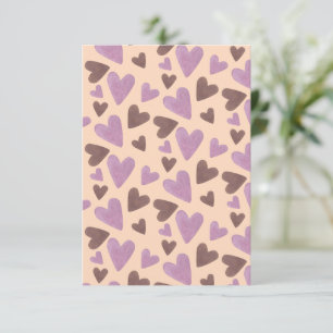 Valentines Day Whimisical Watercolor Hearts Card