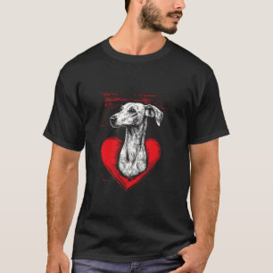 Valentine's Day Whippet Dog Valentine T-Shirt