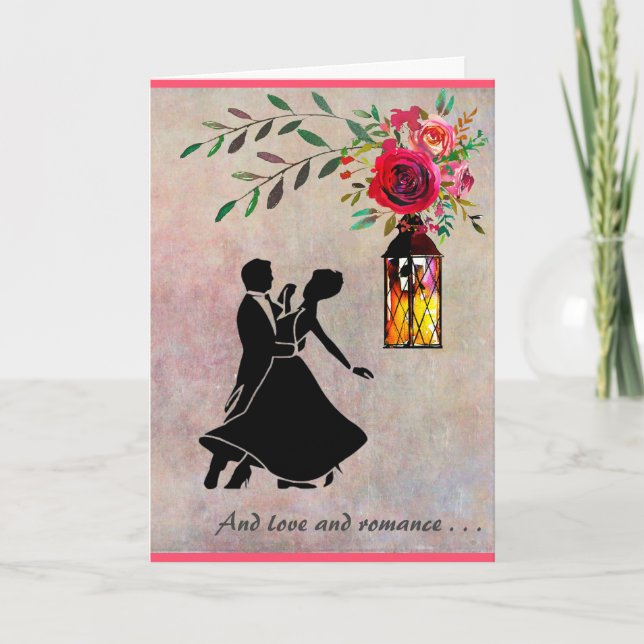 Valentines Day with a Dancing Couple Card (Front)