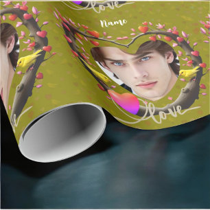 Valentine's Day with Canary bird Wrapping Paper