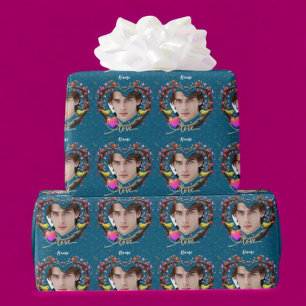 Valentine's Day with Canary bird Wrapping Paper