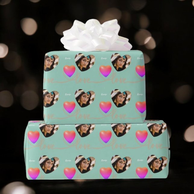 Valentine's Day with Canary bird Wrapping Paper (Creator Uploaded)