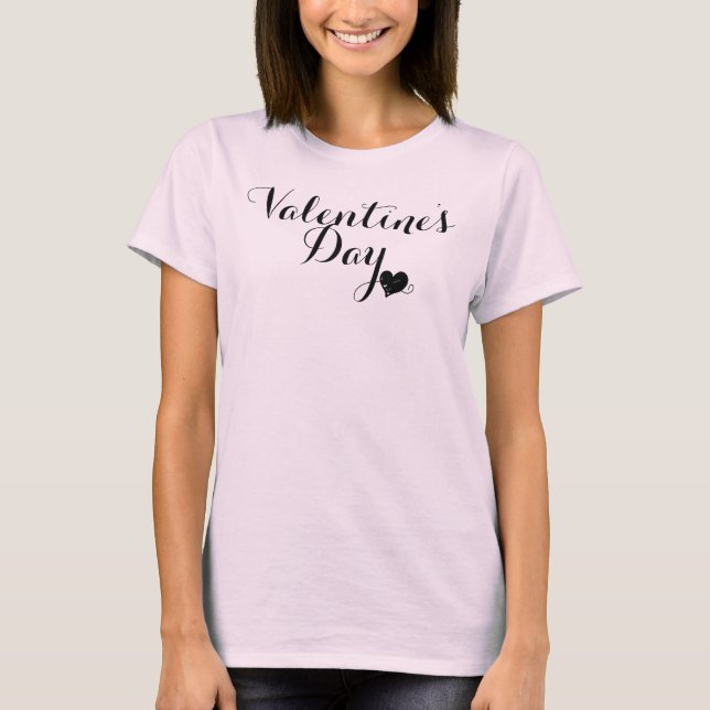 Valentines Day with Heart T-Shirt (Front)