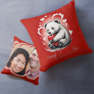 Valentine's Day with Rich Teddy Bear Cushion