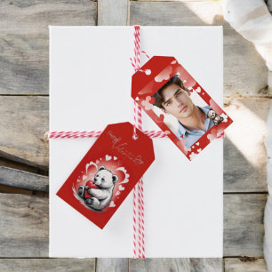 Valentine's Day with Rich Teddy Bear Gift Tags