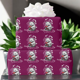 Valentine's Day with Rich Teddy Bear Wrapping Paper