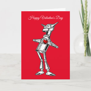 Valentine's Day Wizard of Oz Tin Man Red Heart Holiday Card