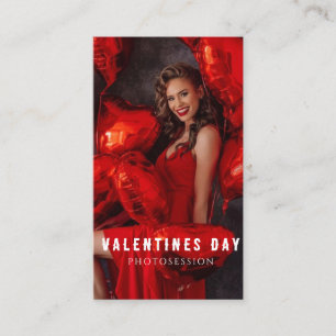 Valentine's Day Woman Girl Photosession Business C Card