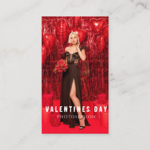 Valentine's Day Woman Girl Photosession Business Card