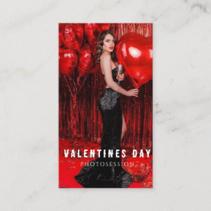 Valentine's Day Woman Girl Photosession  Business  Card