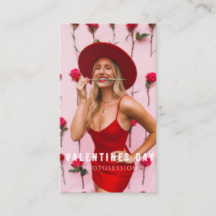 Valentine's Day Woman Girl Photosession Business Card