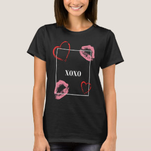 Valentine's Day Women XOXO Love and Kisses T-Shirt