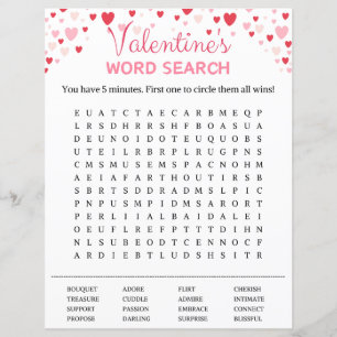 Valentine's Day Word Search Game