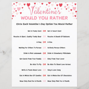 Valentine's Day Would You Rather Game