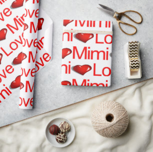 Valentine's Day Wrapping Paper Love Mimi Hearts