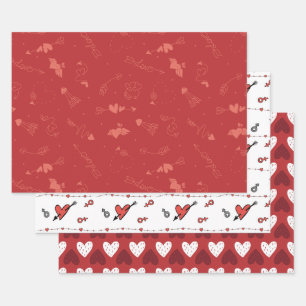 Valentine's Day Wrapping Paper Sheet