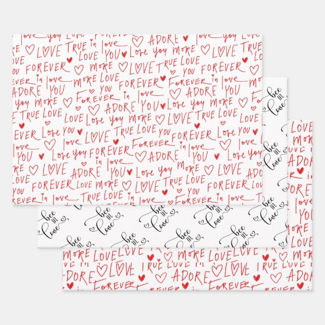 Valentine's Day  Wrapping Paper Sheet (Set)