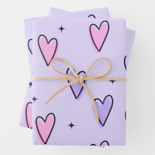  Valentine's Day Wrapping Paper Sheets