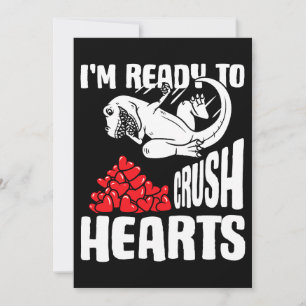 Valentines Day Wrestling Dinosaur Im Ready To Crus Invitation