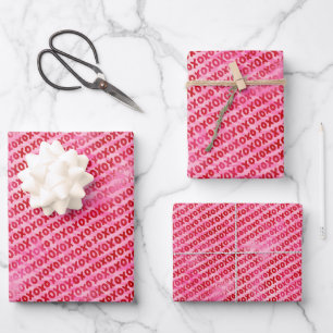 Valentine's Day X and O Wrapping Paper Sheet