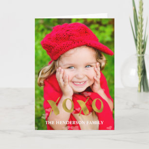 Valentine's Day XOXO Photo Card