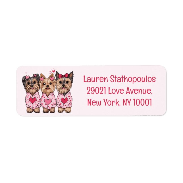 Valentines Day Yorkie Dogs (Front)