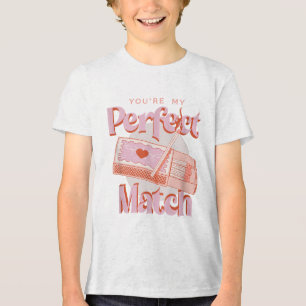 Valentines Day Youre My Perfect Match Spark Flame Tri-Blend Shirt