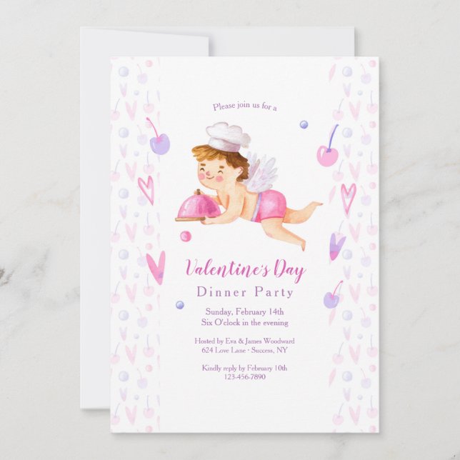 Valentine's Dinner Party Invitation (Front)