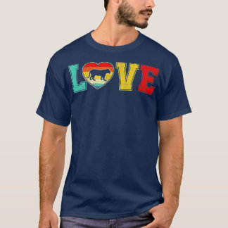 Valentines Distressed Vintage Tiger Lover Animals  T-Shirt