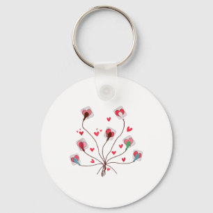 Valentines Ekg Leads Cheat Sheet Telemetry Cardiac Key Ring