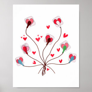 Valentines Ekg Leads Cheat Sheet Telemetry Cardiac Poster