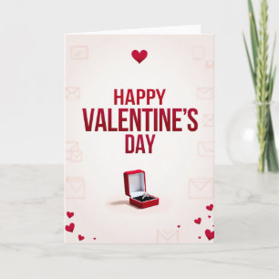 Valentines Engagement Ring Card