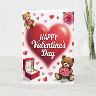 Valentines Faux Gold Foil Card