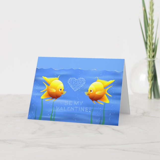 Valentine's Fishes Holiday Card (Front)
