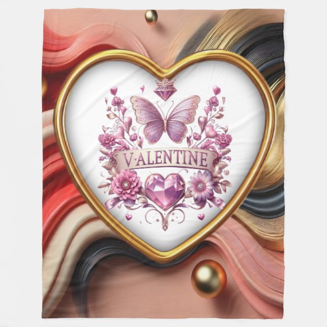 Valentine's  fleece blanket (Front)