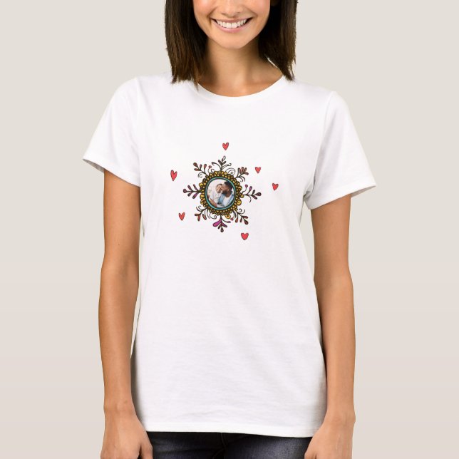 Valentine's Framed Photo Template T-Shirt (Front)
