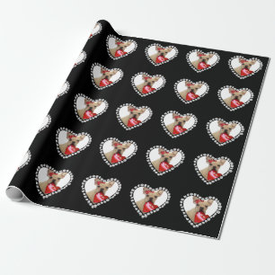 Valentine's French Bulldog dog wrapping paper