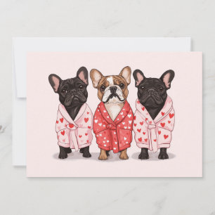 Valentines French Bulldog Holiday Card