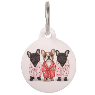 Valentines French Bulldog Pet Tag