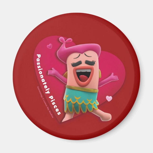 Valentine's Fridge Magnet for Pisces (Front)