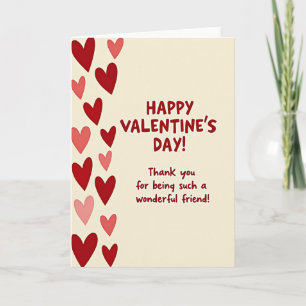 Valentines Friend Thank You Card