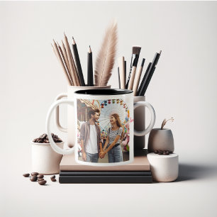 Valentines from our first date Two-Tone coffee mug