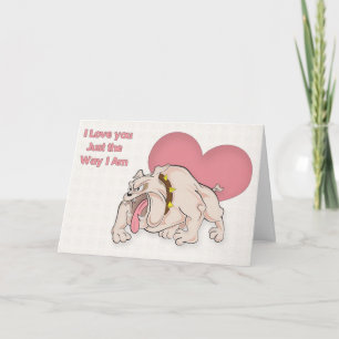 Valentine's Funny Bulldog Card